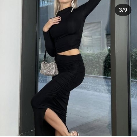 Zara | Dresses | Zara Fitted Cutout Dress With Hood | Poshmark